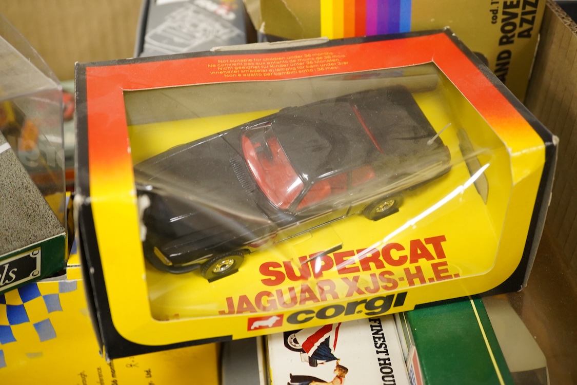 Thirty-six diecast and white metal vehicles, including; four white metal vehicles; a Crossway Models Morris Oxford, a Gem & Cobwebs Austin Taxi, two Lansdown Models; a 1951 Bentley Mk.VI and a 1936 Morris Ten-Four, toget